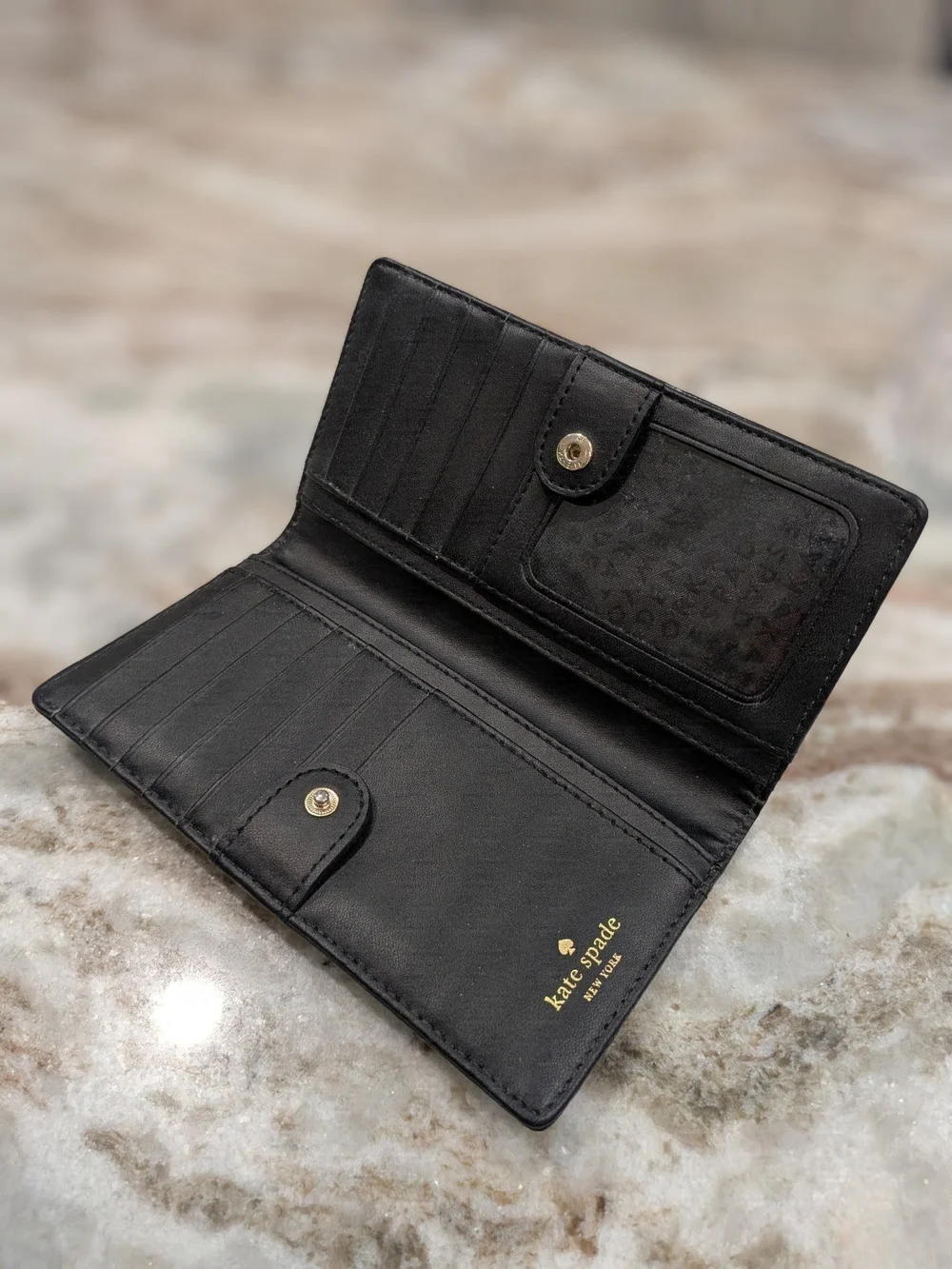kate spade Black Bow Leather Wallet